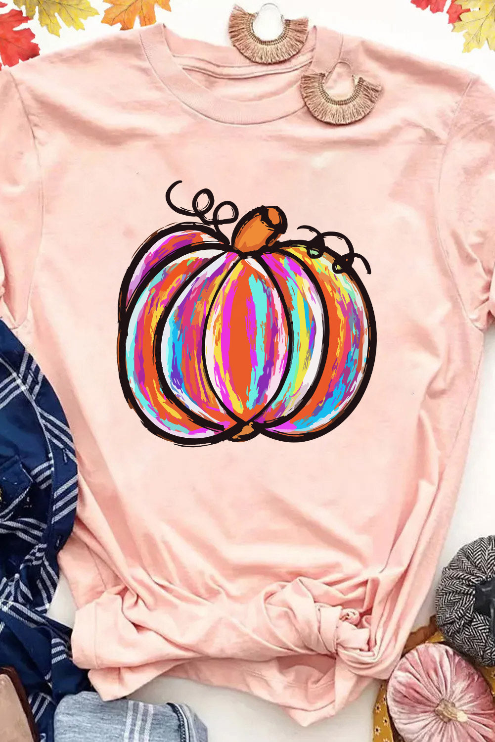 Khaki flannels hayrides pumpkins sweaters bonfires tee - graphic t-shirts