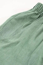 Khaki High Waist Pocketed Ruffle Shorts - Fashionfitz