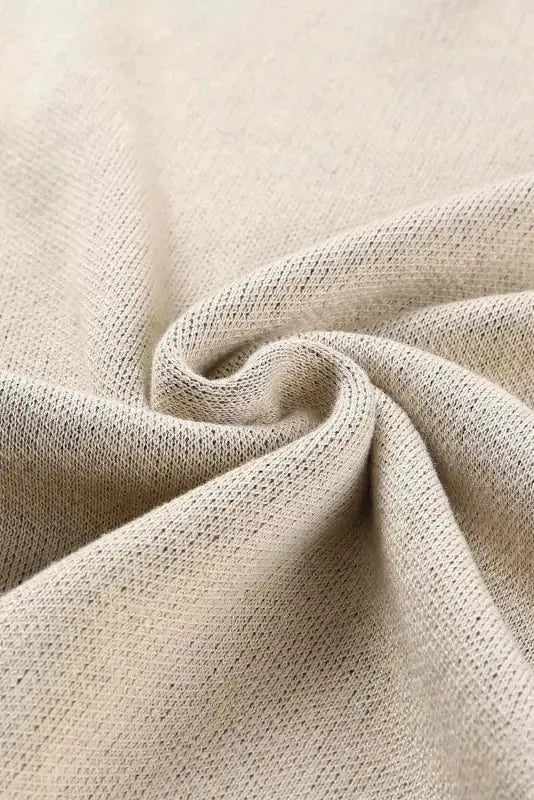 Khaki Leopard High Neck Side Slit Oversized Sweater - Fashionfitz