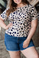 Khaki leopard open back plus size top - size/plus tops/plus tops & tees