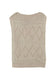 Khaki pointelle knit short dolman sleeve sweater top - t-shirts