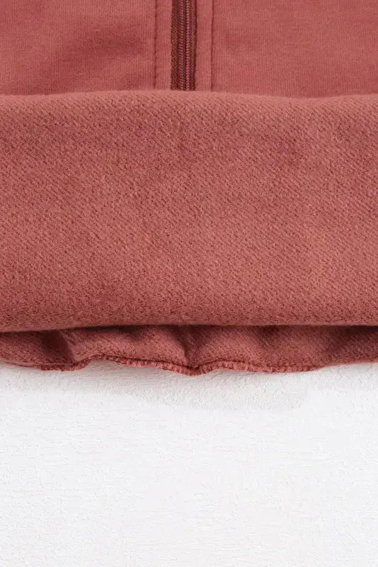 Khaki Printed Plaid Sleeve Patchwork Collared Textured Sweatshirt - Fashionfitz