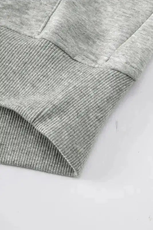 Khaki Printed Plaid Sleeve Patchwork Collared Textured Sweatshirt - Fashionfitz