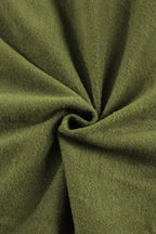 Khaki Printed Plaid Sleeve Patchwork Collared Textured Sweatshirt - Fashionfitz