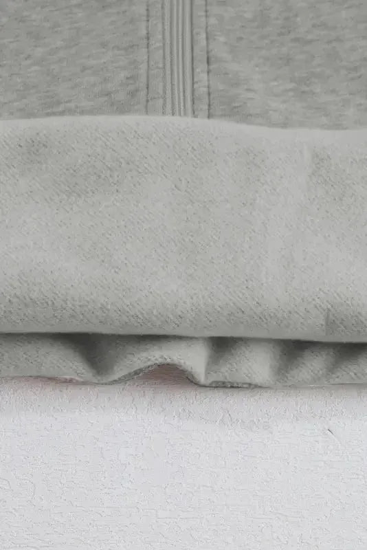 Khaki Printed Plaid Sleeve Patchwork Collared Textured Sweatshirt - Fashionfitz