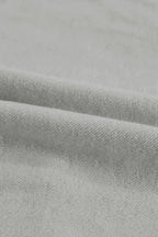 Khaki Printed Plaid Sleeve Patchwork Collared Textured Sweatshirt - Fashionfitz