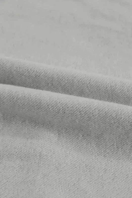 Khaki Printed Plaid Sleeve Patchwork Collared Textured Sweatshirt - Fashionfitz