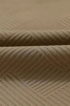 Khaki Solid Textured Flap Pocket Buttoned Shacket - Fashionfitz