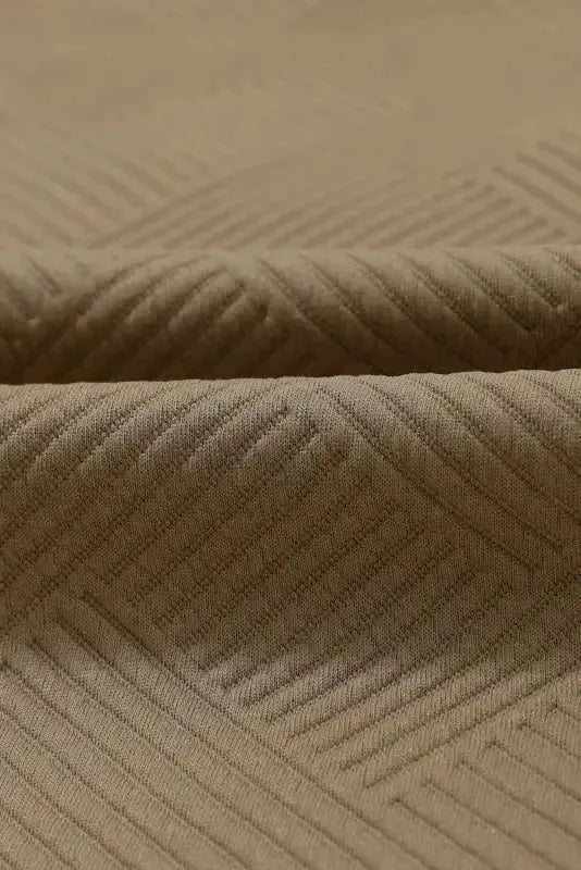 Khaki Solid Textured Flap Pocket Buttoned Shacket - Fashionfitz