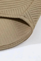 Khaki Solid Textured Flap Pocket Buttoned Shacket - Fashionfitz