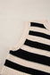 Knit tank top - black stripe ribbed trim - sweater vests