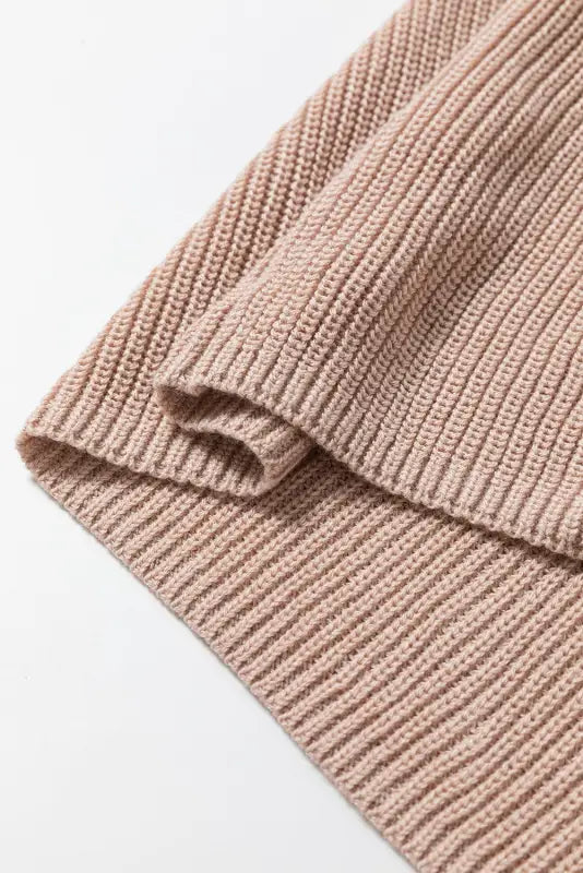 Knit tank top - oatmeal solid color turtleneck - sweater vests