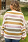 Knitted loose sweater - striped hollowed - sweaters