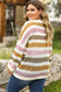 Knitted loose sweater - striped hollowed - sweaters