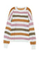 Knitted loose sweater - striped hollowed - sweaters