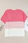 Summer women’s tops | knitted short sleeve top - strawberry pink