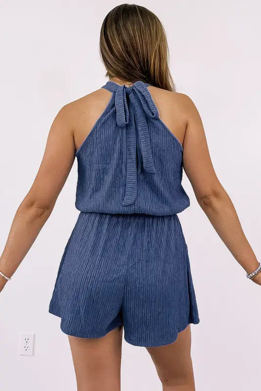 Knot crinkle textured romper - bottoms/jumpsuits & rompers