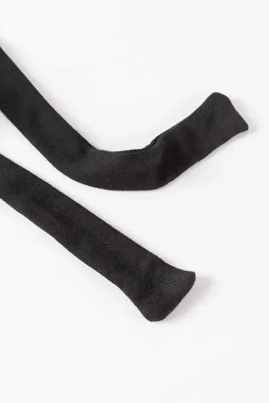 Knotted Straps Wide Leg Jumpsuit - Black - Fashionfitz