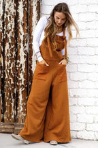 Knotted Straps Wide Leg Jumpsuit - Black - Fashionfitz