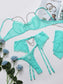 Lace 3 piece garter lingerie set - sets