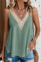 Lace Crochet Loose Fit Tank Top - Fashionfitz