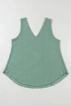 Lace Crochet Loose Fit Tank Top - Fashionfitz