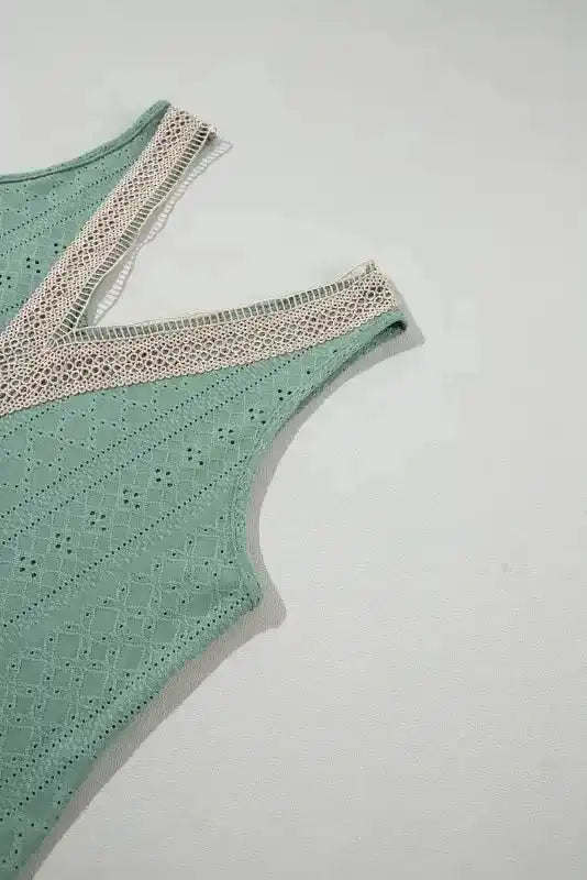 Lace Crochet Loose Fit Tank Top - Fashionfitz