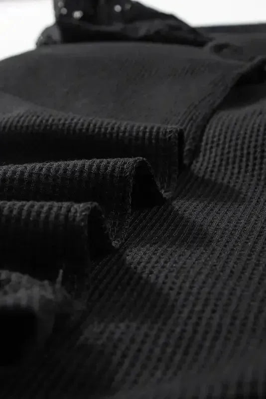 Lace Sleeve Textured Top - Fashionfitz