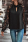 Lace sleeves blouse - black | fashionfitz