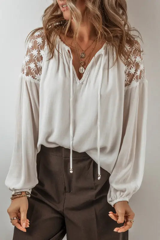 Lacework charm blouse | retro chic blouses | fashionfitz