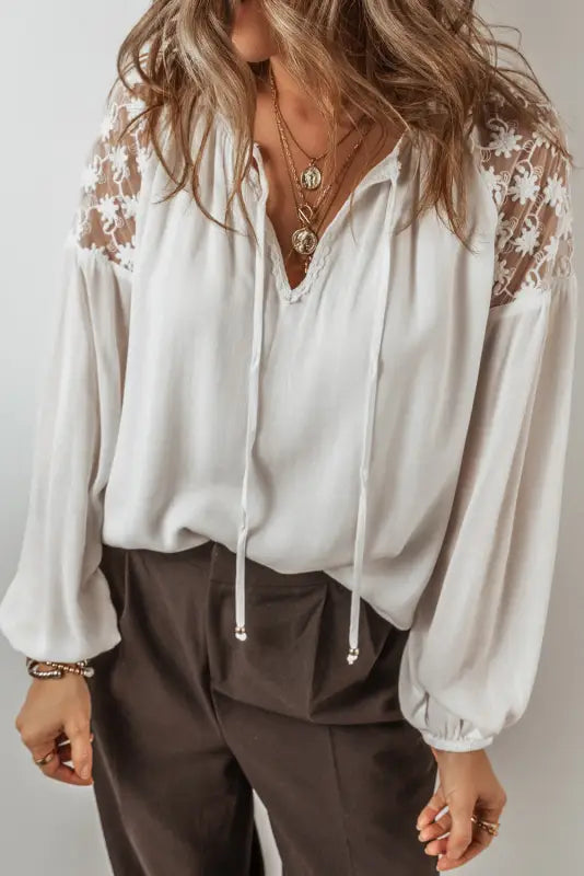 Lacework charm blouse | retro chic blouses | fashionfitz