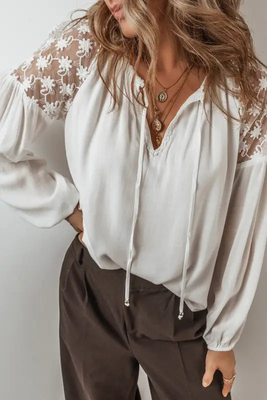 Lacework charm blouse | retro chic blouses | fashionfitz