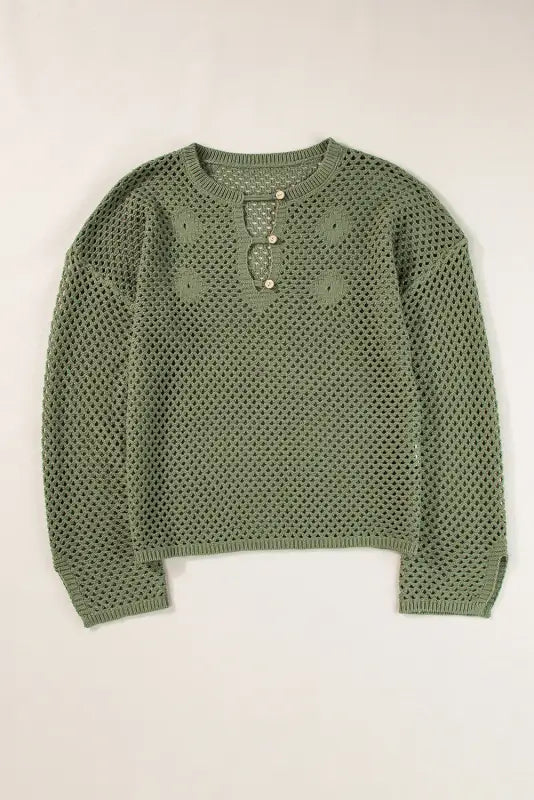 Laidback loop-button sweater - sweaters