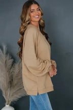 Lattice Hollow-Out-Back Sweatshirt - Fashionfitz