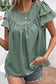 Laurel green ruffle sleeve blouse by fashionfitz