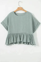 Laurel Green Short Sleeve Blouse - Fashionfitz