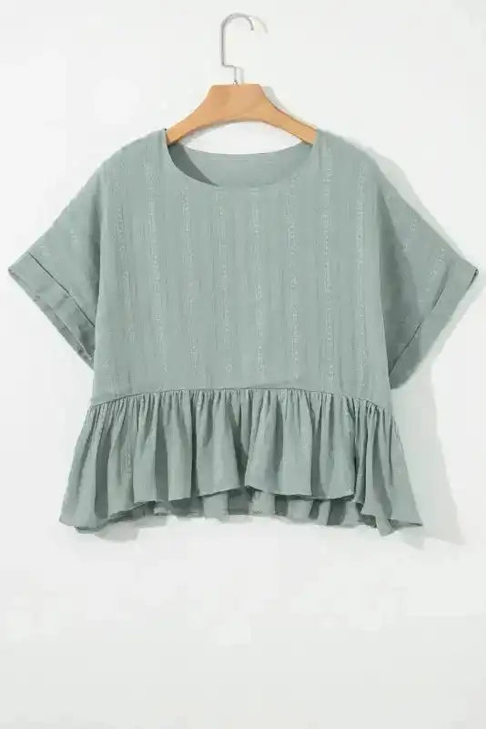 Laurel Green Short Sleeve Blouse - Fashionfitz
