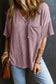 Lavender corded loose t-shirt - t-shirts