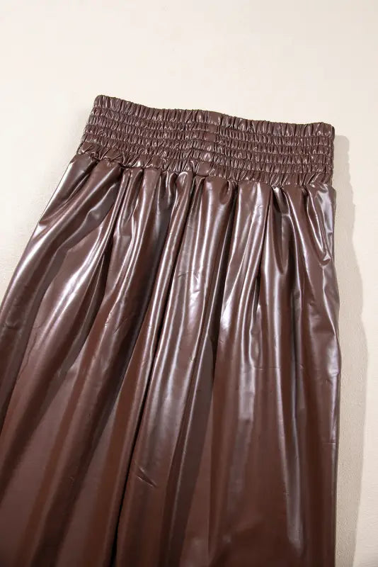 Leather skinny pants - high-waist