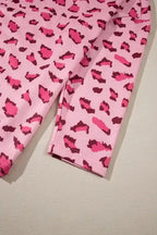 Leopard Animal Print Stitching Loose Long Sleeve Top - Fashionfitz