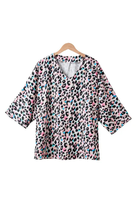 Leopard batwing sleeve plus size top - size/plus tops/plus tops & tees