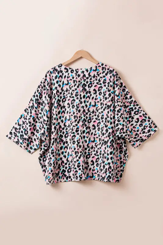 Leopard batwing sleeve plus size top - size/plus tops/plus tops & tees