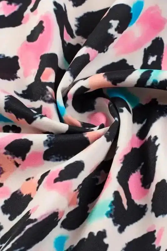 Leopard Batwing Sleeve Plus Size Top - Fashionfitz