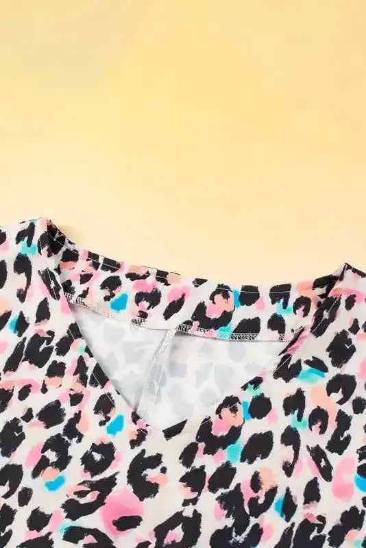 Leopard Batwing Sleeve Plus Size Top - Fashionfitz