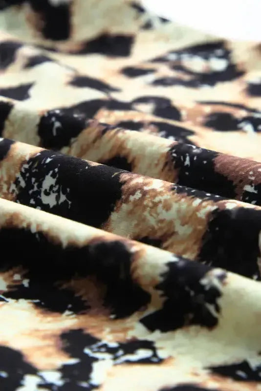 Leopard Bleached O-neck T Shirt - Fashionfitz