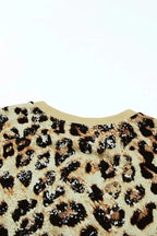 Leopard Bleached O-neck T Shirt - Fashionfitz