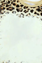 Leopard Bleached O-neck T Shirt - Fashionfitz