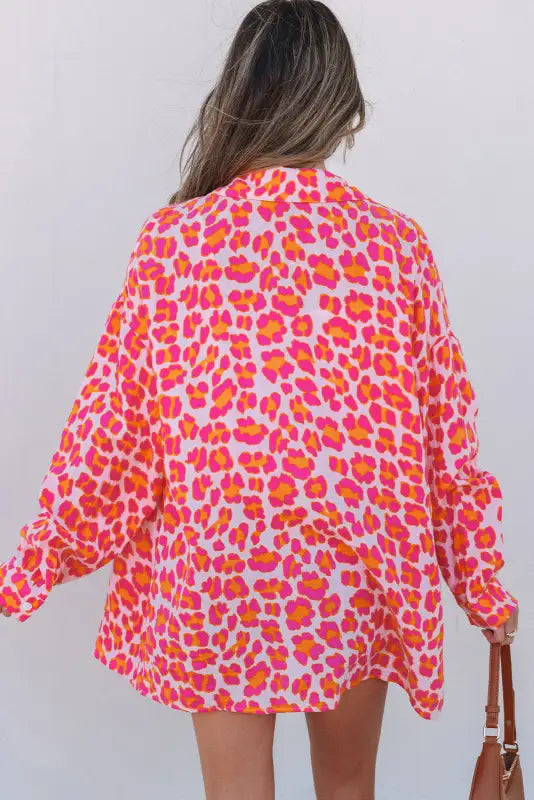 Leopard bloom overshirt - chic & bold | fashionfitz