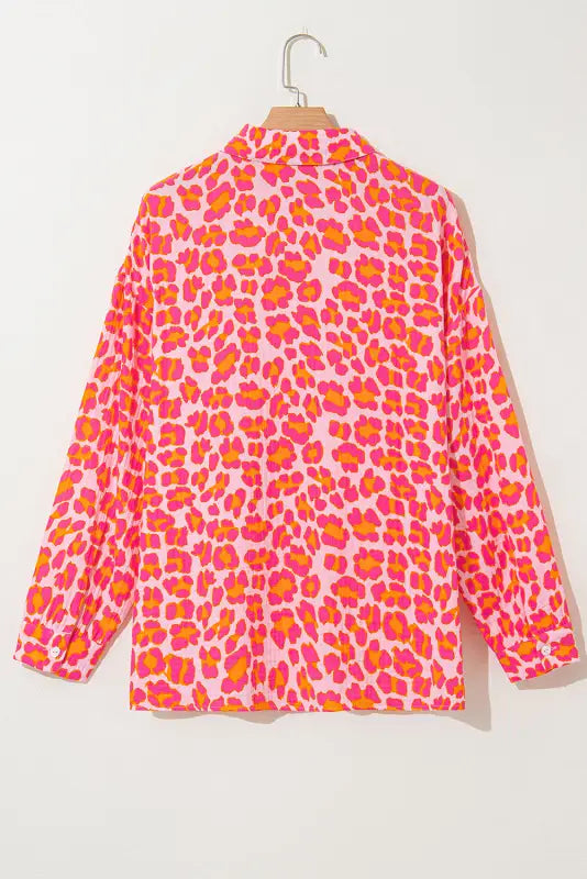 Leopard bloom overshirt - chic & bold | fashionfitz