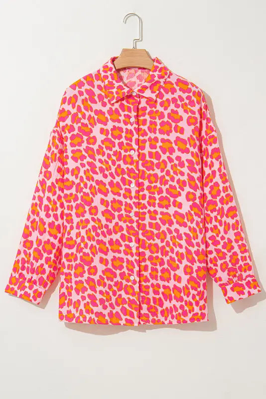 Leopard bloom overshirt - chic & bold | fashionfitz